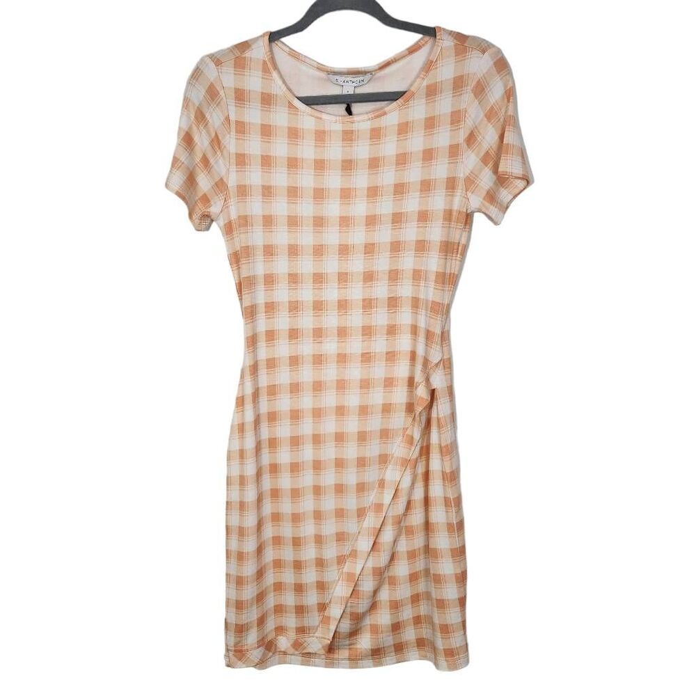 41Hawthorn Plaid T-Shirt Dress Size Small NWT Plaid Sheath Knit Dress